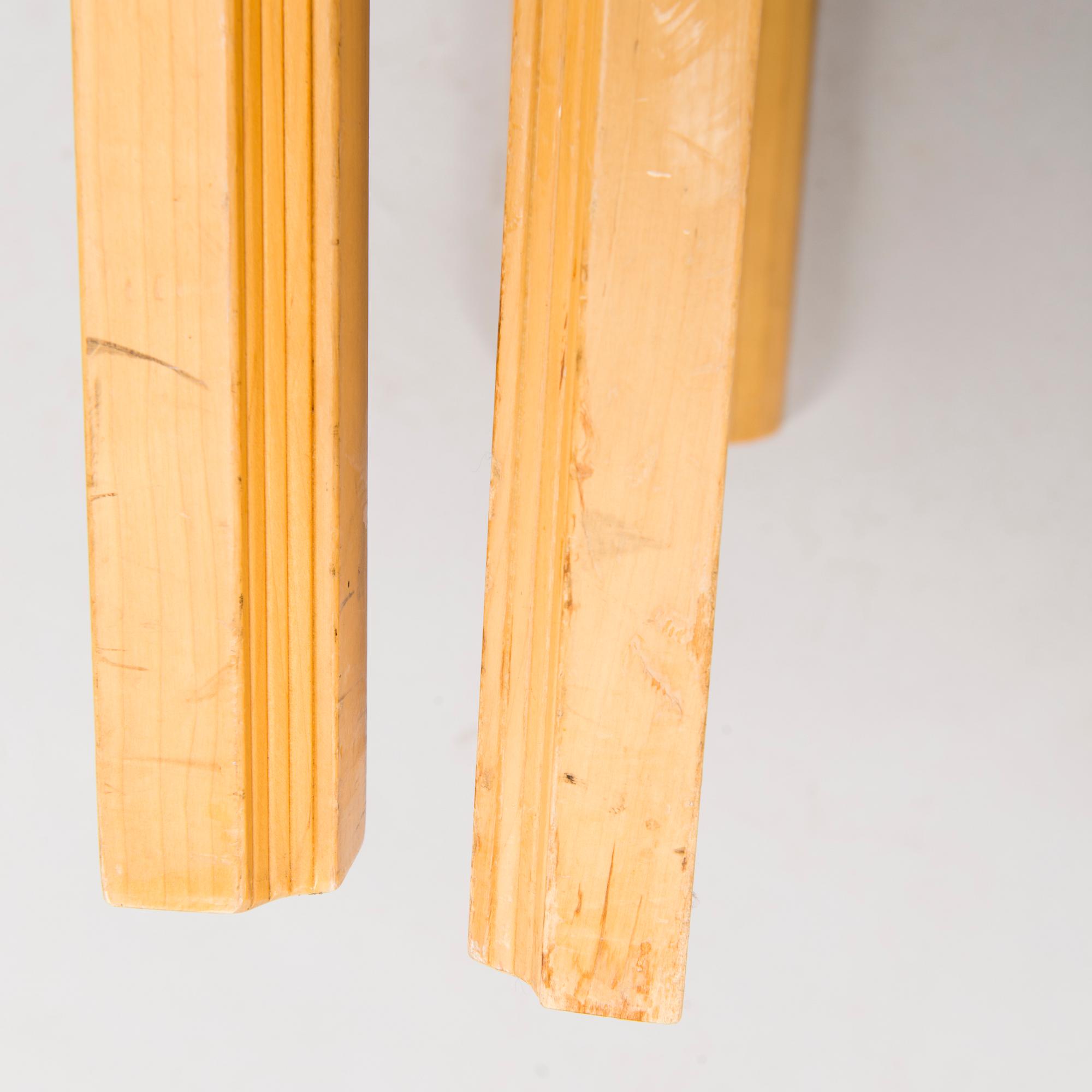 ALVAR AALTO, four 1970s 'X602' stools for Artek.