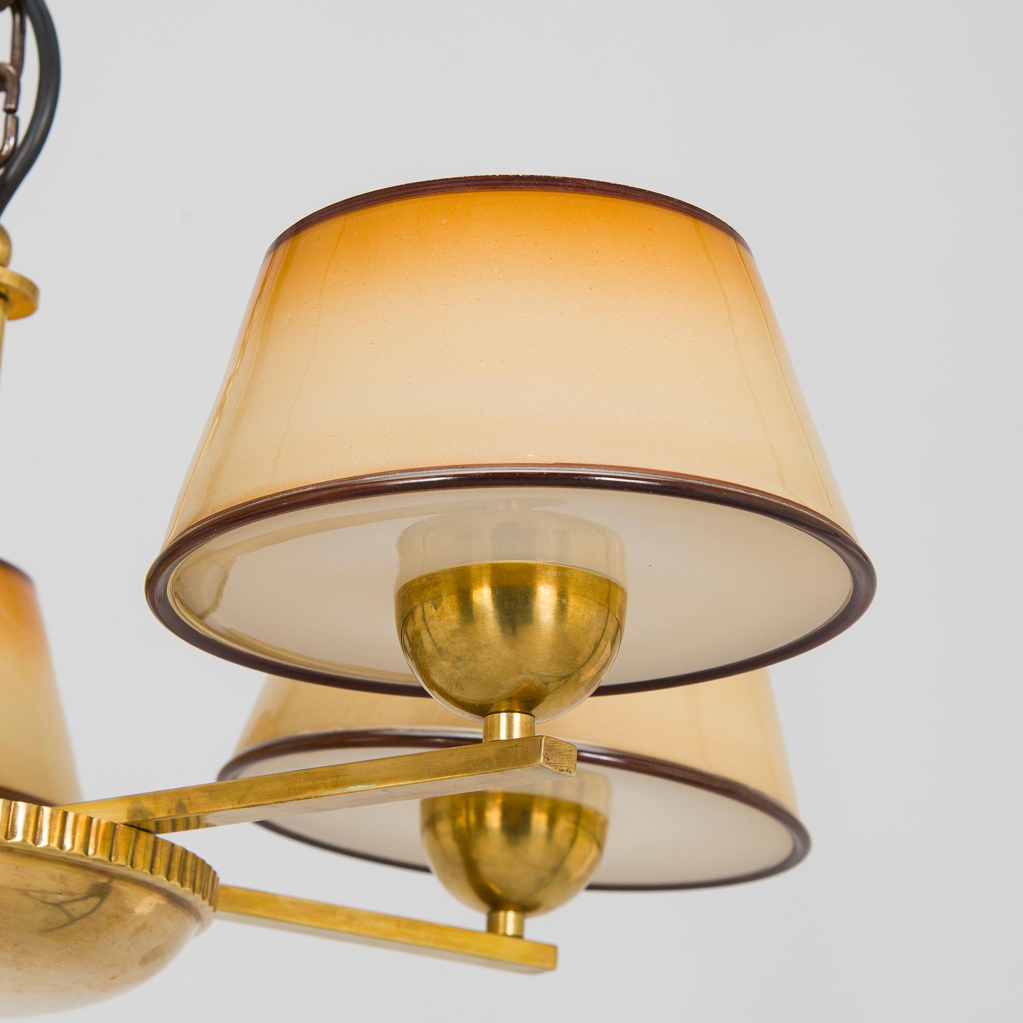 Paavo Tynell, taklampa modell 1409/5, Taito, 1930-tal.