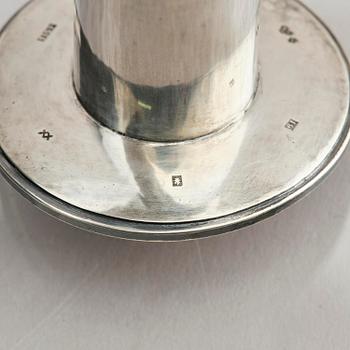 A pair of Swedish sterling silver candlesticks, marks of Sigurd Persson, Stockholm 1959.