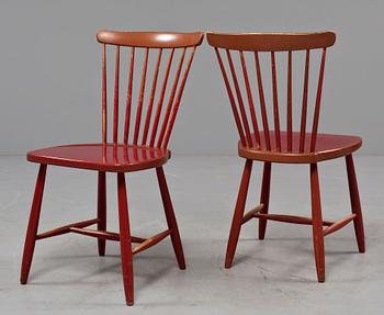 STOLAR, 4 st, "Haga 210", Sven Erik Fryklund, Hagafors Stolfabrik AB, omkring 1950.