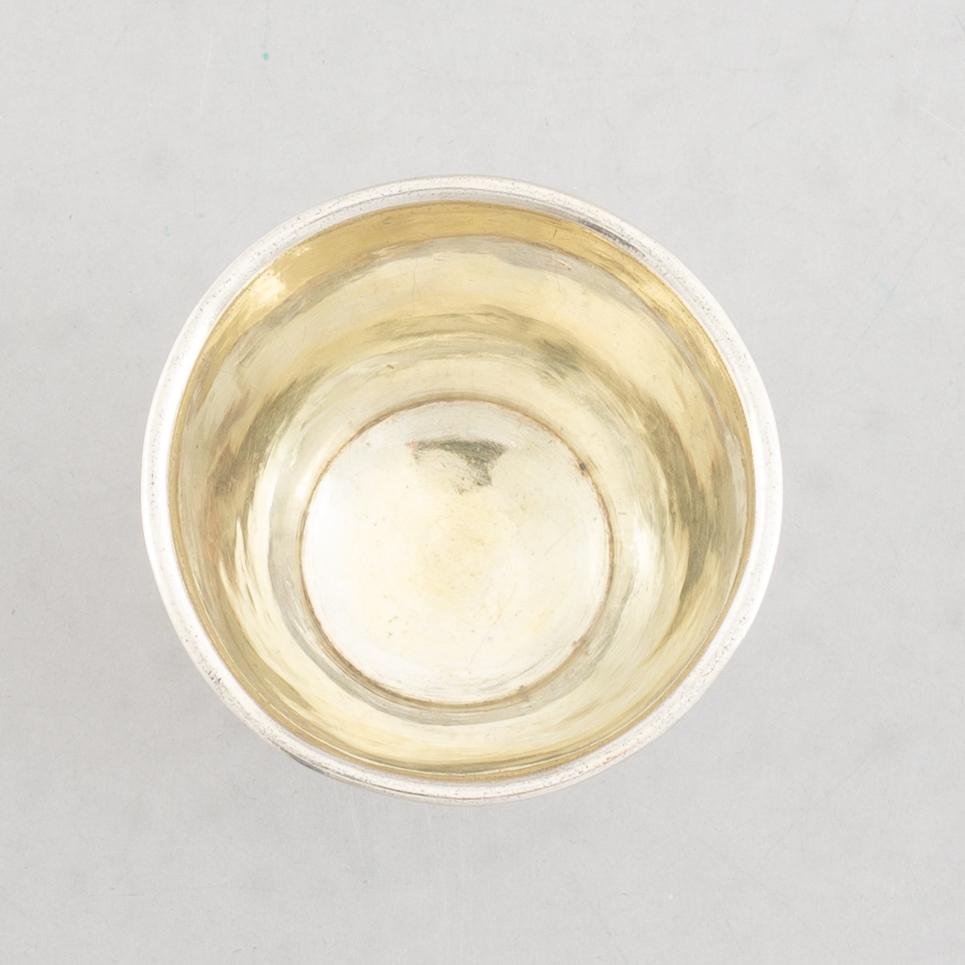 Mattias Grahl, miniatyrbägare, silver, Göteborg, möjligen 1740.