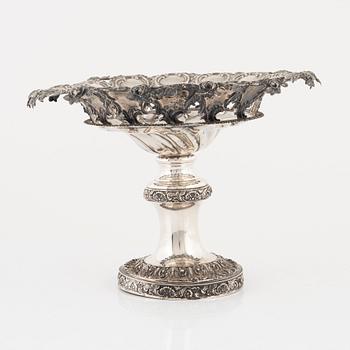 A Swedish Rococo-Revival Silver Bowl, mark of Gustaf Möllenborg, Stockholm 1842.