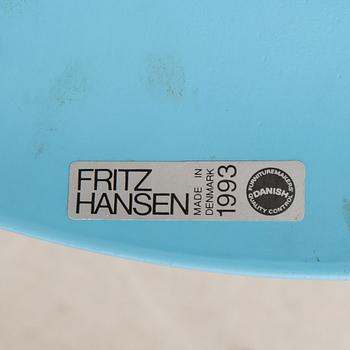Arne Jacobsen, chairs 8 pcs, "Ant", Fritz Hansen, 1993.
