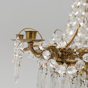 An Empire style chandelier, mid-20th Century.