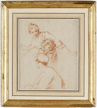 Jean Honoré Fragonard · JEAN HONORÉ FRAGONARD, hans art, rödkrita, ej signerad.