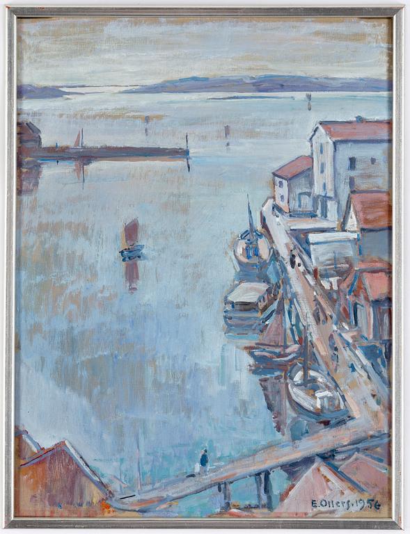 Edvin Ollers, oil on canvas, signe and dated 1956.