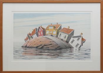 Peter Engberg · PETER ENGBERG, färglitografi, signerad och numrerad 48/260.