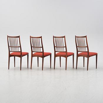 Svante Skogh, a set of four beech 'Cortina' chairs, Seffle Möbelfabrik, 1950's/60's.