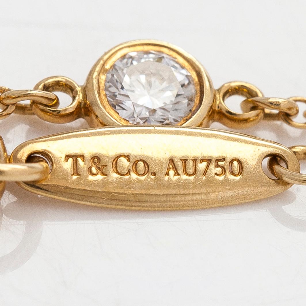 Tiffany & Co, Elsa Peretti, armband, "Diamonds by the Yard", 18K guld med diamanter.