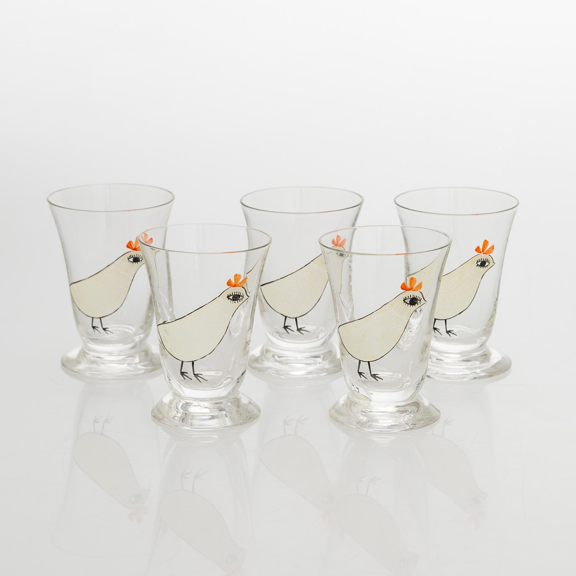 Tapio Wirkkala, A liquor bottle with ten shot glasses, Iittala 1948.