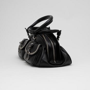 CHRISTIAN DIOR, a 21th century black leather handbag.