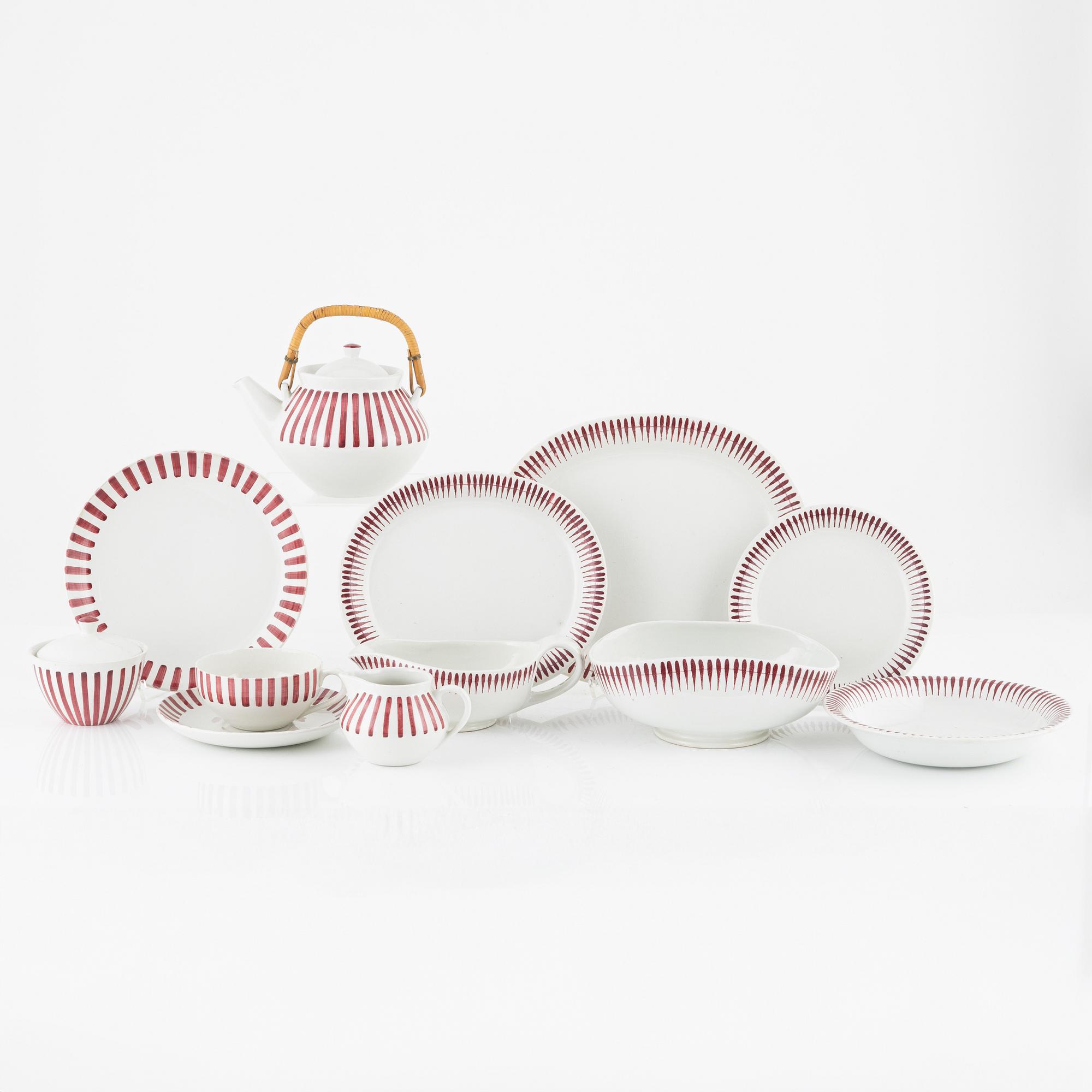 Servisdelar, 27 st, flintgods, Gustavsberg,