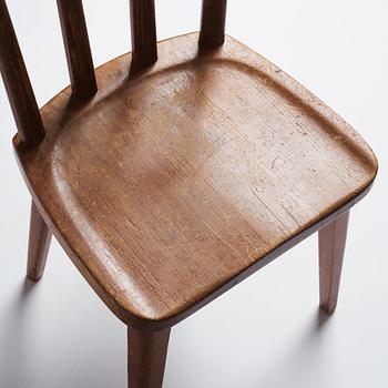 Axel Einar Hjorth, a set of four 'Utö' pine chairs, Nordiska Kompaniet, Sweden 1930s.