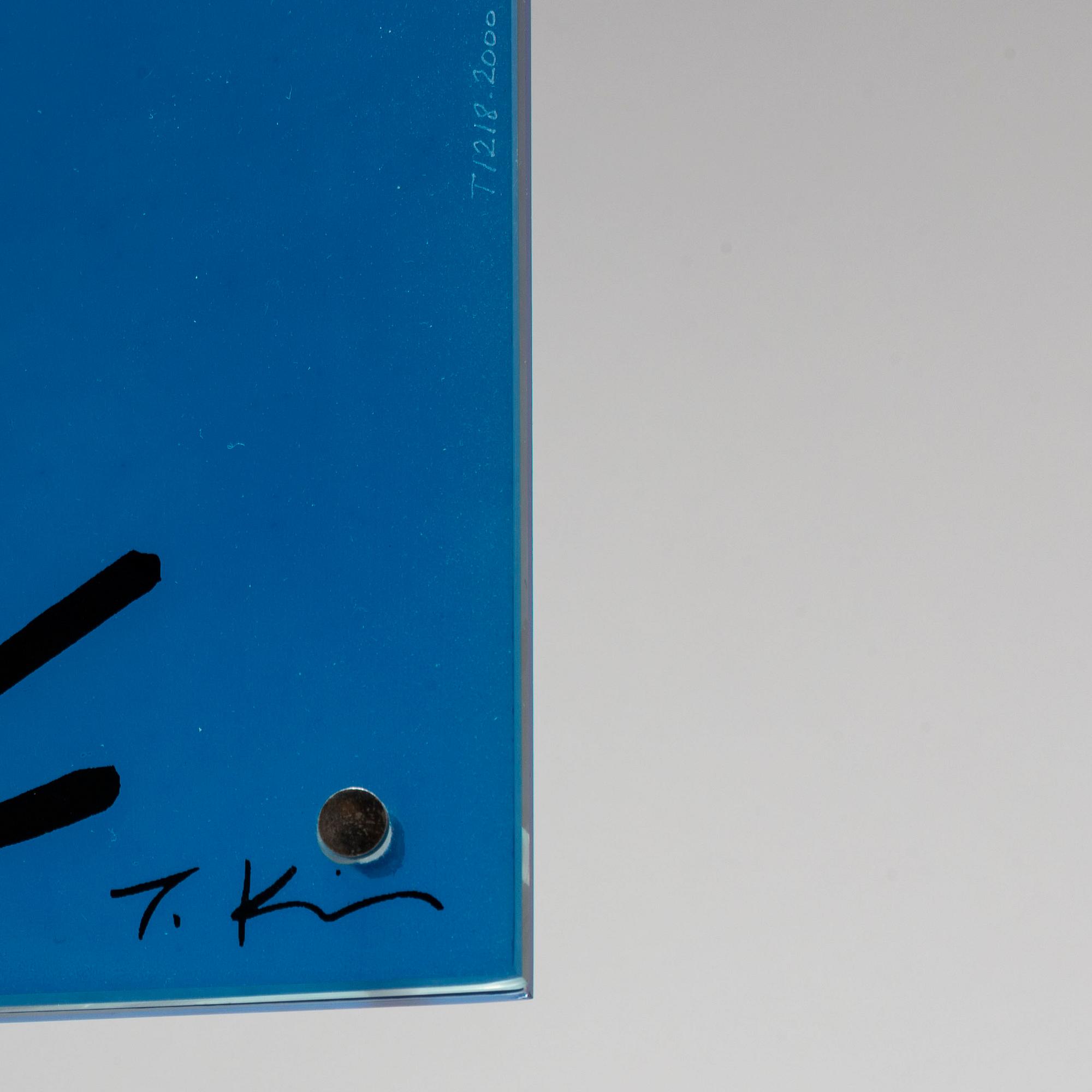 KEITH HARING & TOSHIYUKI KITA, a glass table lamp for Kreon, 1988.