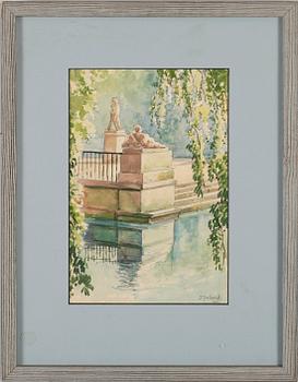 OKÄND KONSTNÄR, 7 st, akvareller, sign J Galewski och dat 1961.