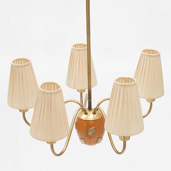 Hans Bergström, taklampa, modell "10/5", Ateljé Lyktan, 1940-50-tal.