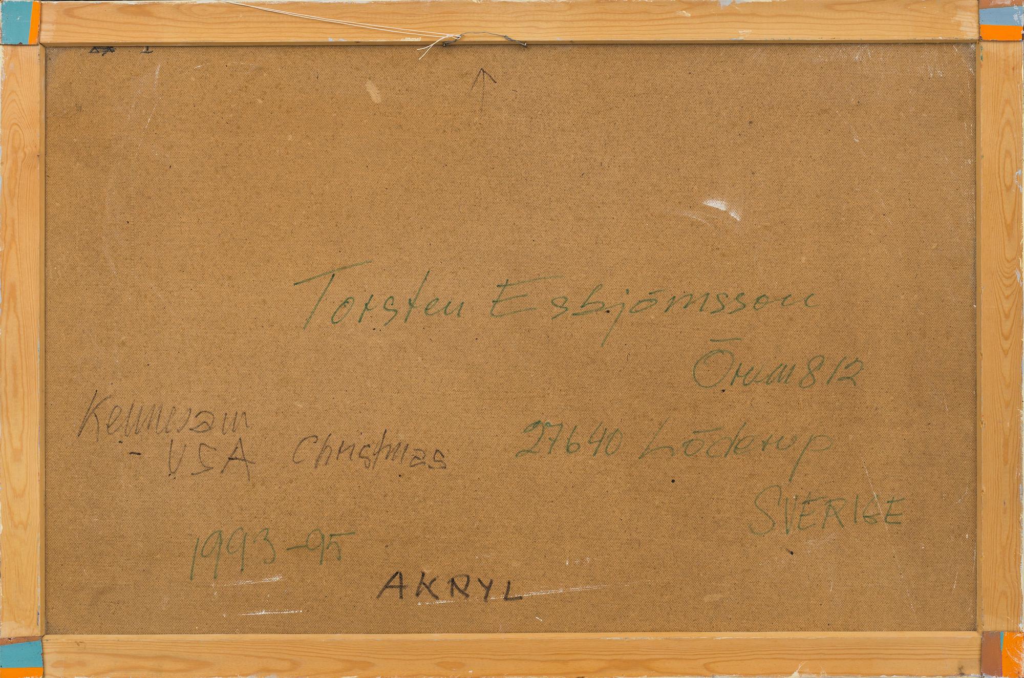 TORSTEN ESBJÖRNSSON, akryl på pannå, signerad och daterad 1993-1995,