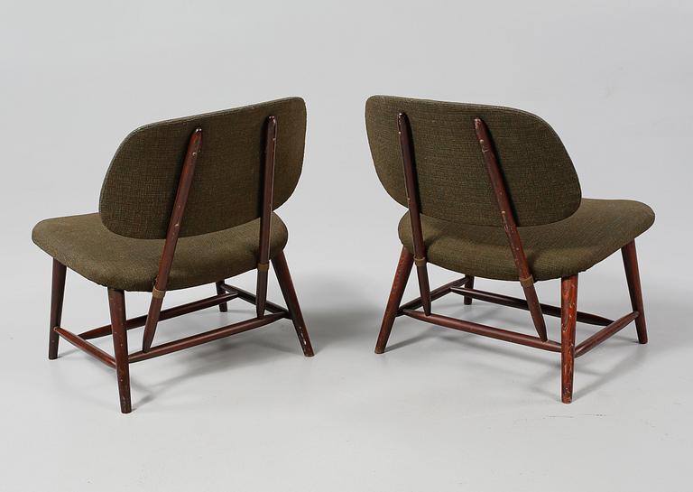 STOLAR, ett par, "TeVe", Alf Svensson, Ljungs Industrier,  modellen formgiven 1953.