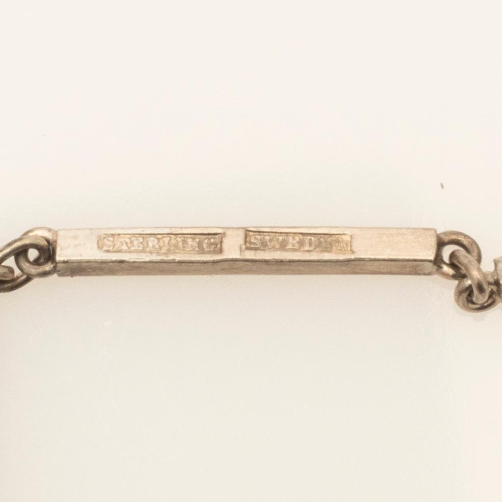 Ateljé Stigbert, Necklace with rock crystal and bracelet, sterling silver, 1949.