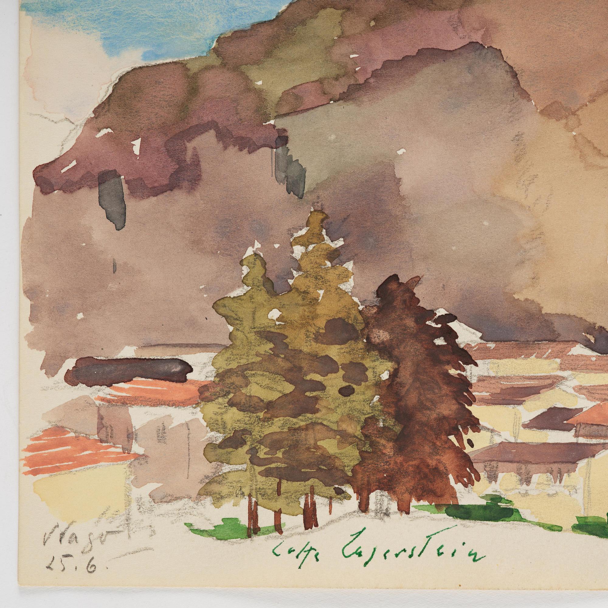 Lotte Laserstein, Italian mountain landscape.