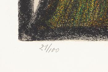 Jean-Michel Atlan, color lithograph, signed and dated -59, numbered 21/100.