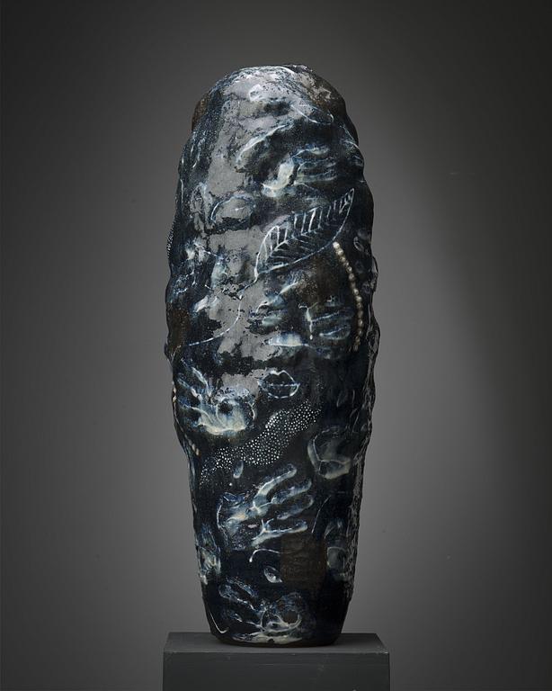 Eva Bengtsson, a stoneware floor vase, Frillesås, Sweden.