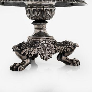 Gustaf Folcker, kakfat, silver, Stockholm 1839.