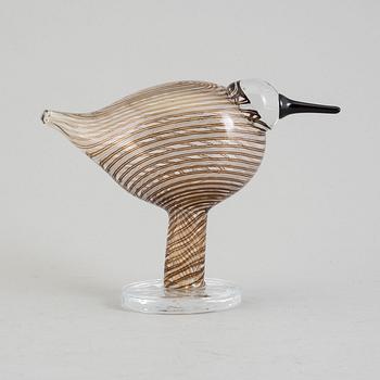 OIVA TOIKKA, a 'Tylli'/'Ringed plover' galss figurine from Nuutajärvi Iittala, Finland.