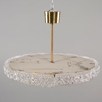 TAKLAMPA, Orrefors, sannolikt Carl Fagerlund, 1960-tal, höjd 32 cm.