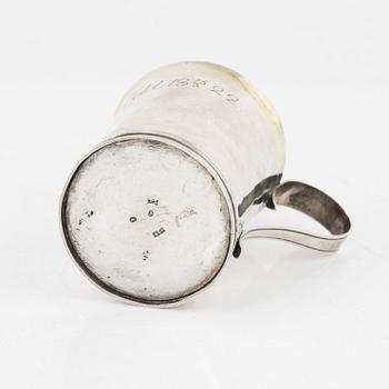 Johan Daniel Blomsterwall, dopmugg, silver, Göteborg 1825.