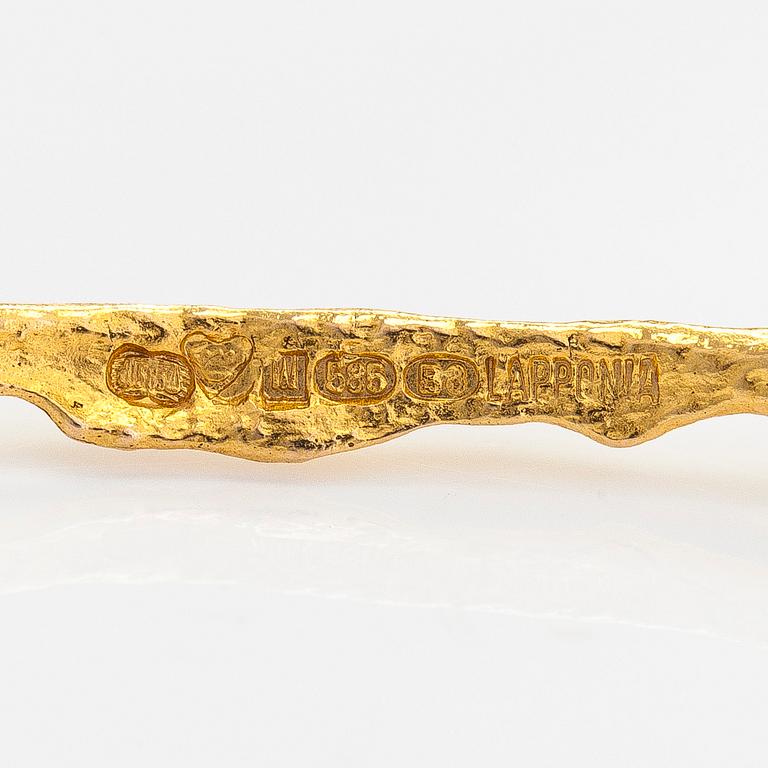 Björn Weckström, a 14K gold necklace 'Golden stream'. Lapponia 1979.