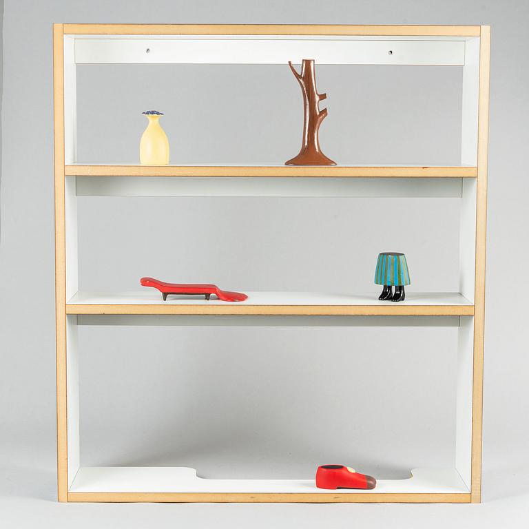 Pia König, a sculpture group with shelf, signed and numbered 5/5, 3/5, 2/5. and 1/5 and dated 2005.
