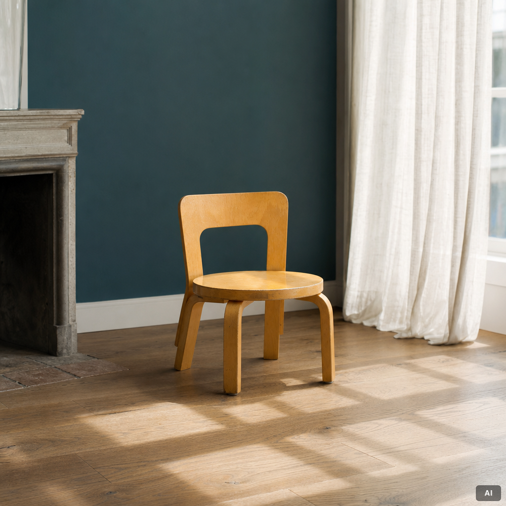 Alvar Aalto, barnstolar, 4 st, Artek, Finland.