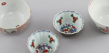 SKÅLAR, 4 st, porslin, Kina, 1700-1900-tal.