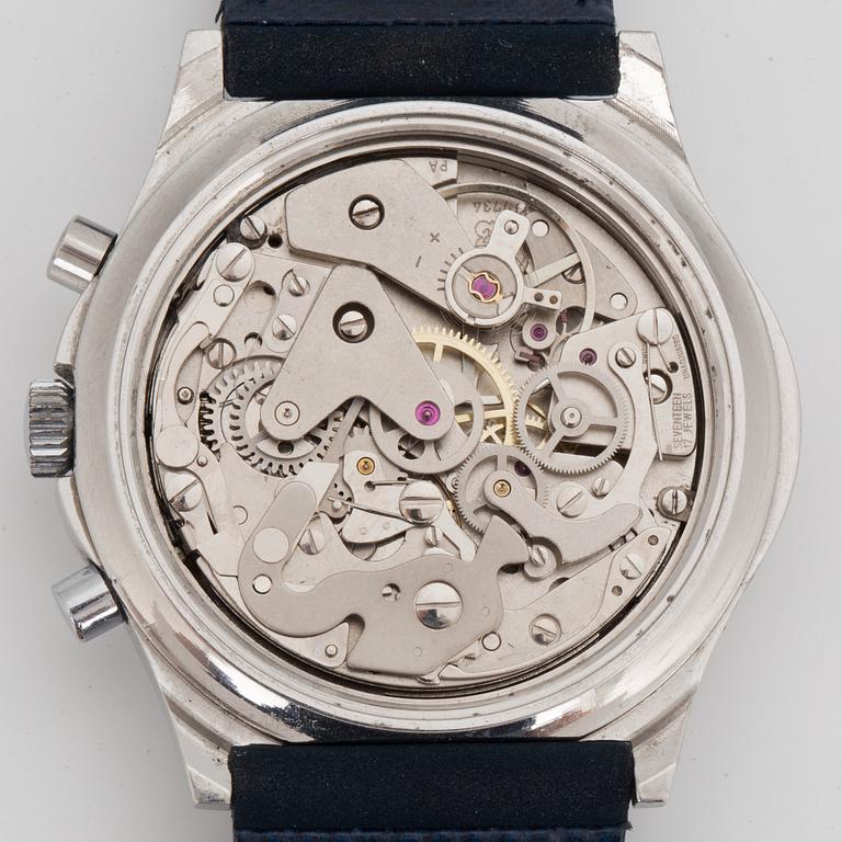 GLYCINE, kronograf, "15 Pulsations", armbandsur, 42 mm.