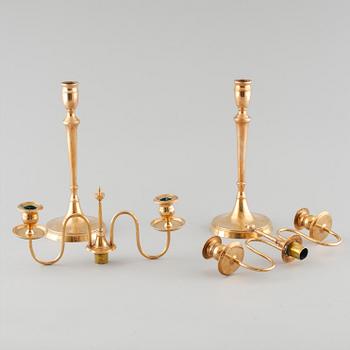 A pair of candelabras by Skultuna Bruk, second half of the 19th century.