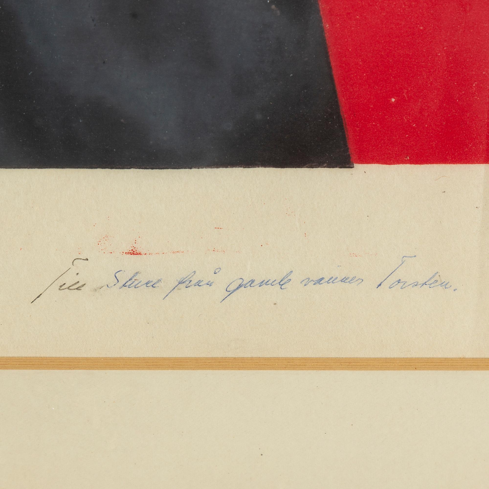 TORSTEN ANDERSSON, woodcut, signed, with dedication.