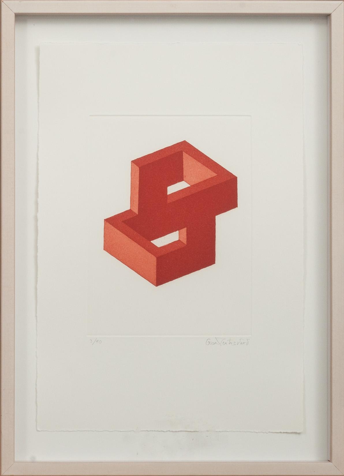 OSCAR REUTERSVÄRD, färglitografi, signerad och numrerad 3/90.