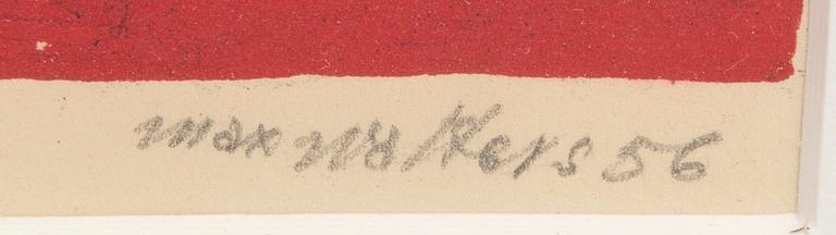 Max Walter Svanberg, litografi signerad daterad och numrerad 56 provtryck.
