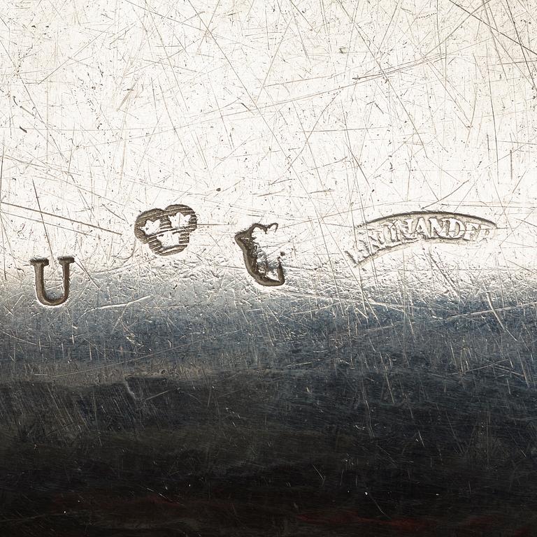 A Swedish 18th century silver dish, marks of  Jonas Thomasson Ronander, Stockholm 1778.