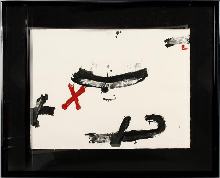 ANTONI TÀPIES, färgetsning, sign, numr 68/75.