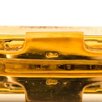 CARTIER ETUI, 18K guld, vit emalj, importstämplar Jacques Cartier, London 1927-33.