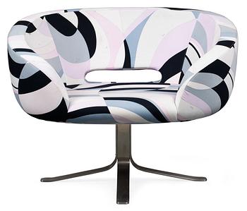 994. A Patrick Norguet "Rive Droite Armchair", Cappellini, Italy post 2001, upholstered in fabrik by Emilio Pucci.