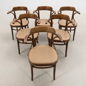 Karmstolar 6 st Gemla "Cattelin" sent 1900-tal.