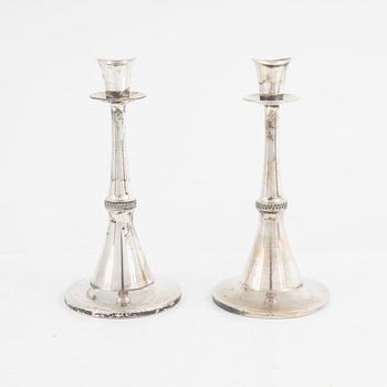 Eric Löfman, candlesticks, a pair, MGAB, Uppsala, 1975.