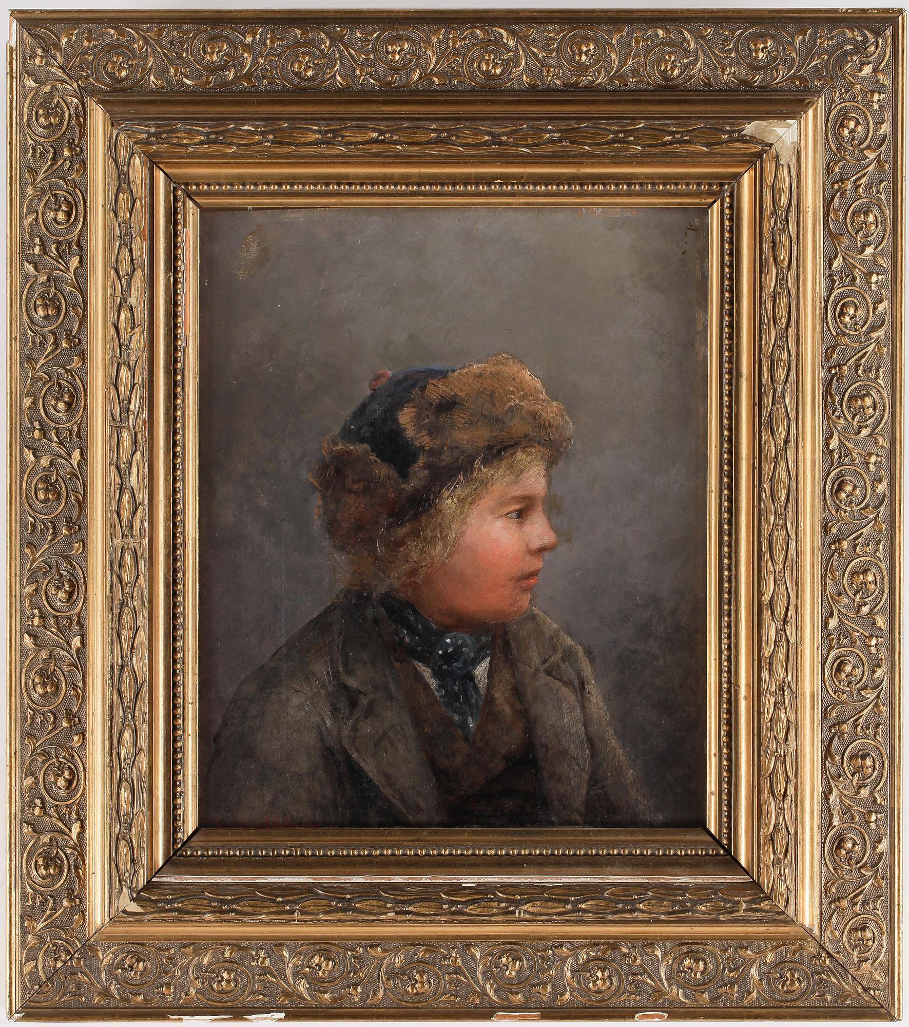 SEVERIN NILSON, olja på pannå, signerad.