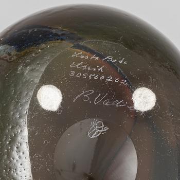 Bertil Vallien, a unique blasted glass bowl, Kosta Boda, Sweden.