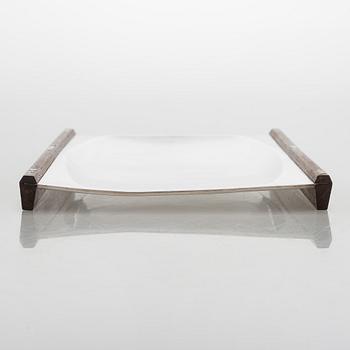 Tapio Wirkkala, leipäkori, hopea ja palisanteri, TW 185, Kultakeskus, Hämeenlinna 1964.