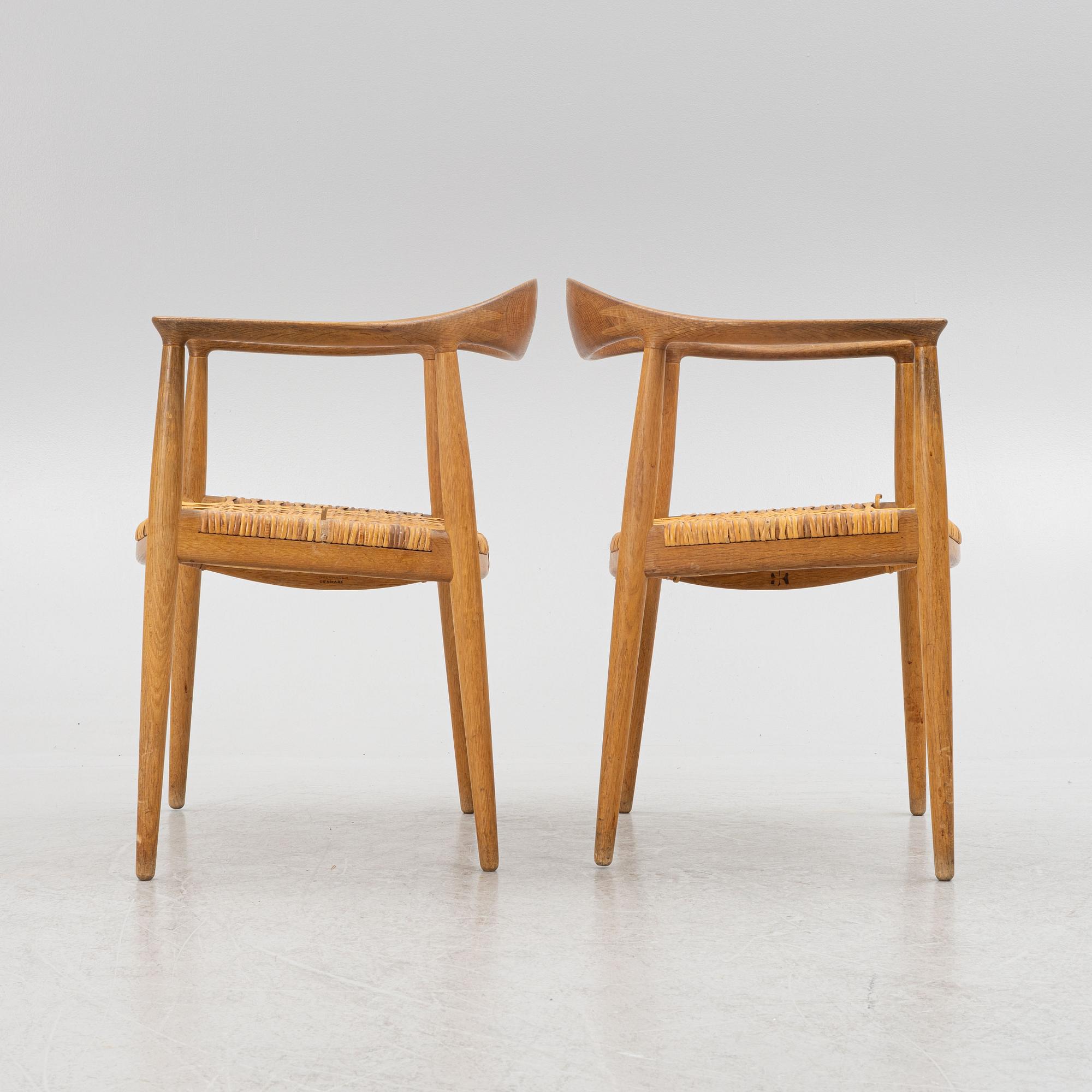 Hans J. Wegner, a pair of "JH 501" armchairs, Johannes Hansen, Denmark, 1950's/60's.