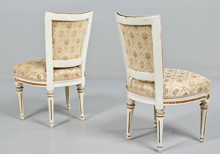 STOLAR, ett par, gustavianska, Sven Andersson (1748-1805 Knipered), Lindome.